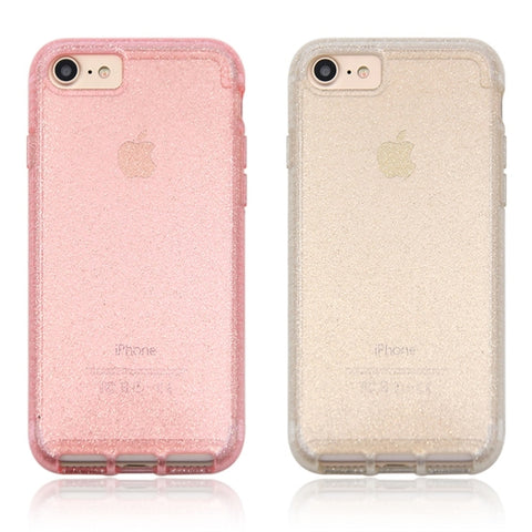 Per iPhone 8 e 7 Custodia protettiva antiurto traslucida in polvere flash
