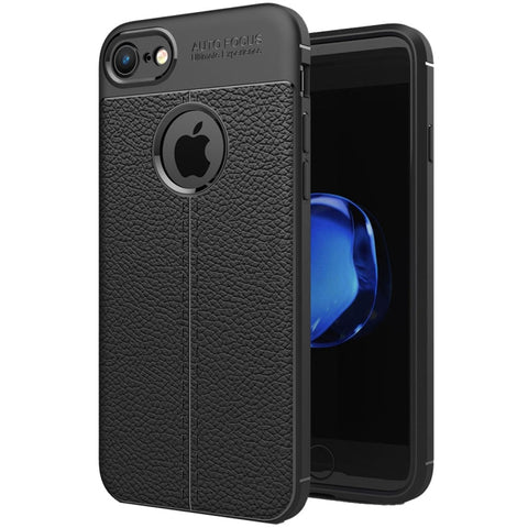Per iPhone 8 e 7 Custodia protettiva in TPU con texture Litchi, For 8 & 7