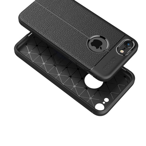 Per iPhone 8 e 7 Custodia protettiva in TPU con texture Litchi, For 8 & 7