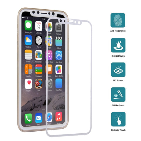 Per iPhone X Proteggi schermo in vetro temperato a schermo intero curvo con durezza superficiale 9H da 0,3 mm, For iPhone  X (1 PC), iPhone X, For X