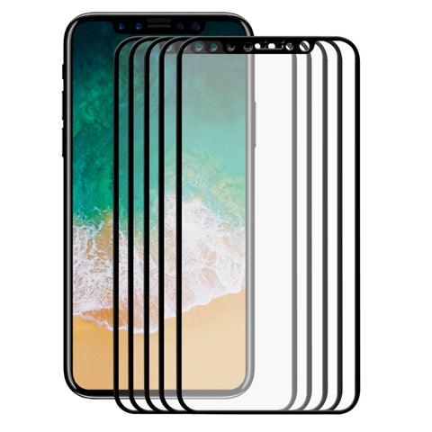 Per iPhone X 5 pezzi ENKAY Hat-Prince 0,26 mm 9H Durezza superficiale 2,5D Pellicola per schermo in vetro temperato a schermo intero antideflagrante, For X 2.5D (5 PCS), For X 2.5D