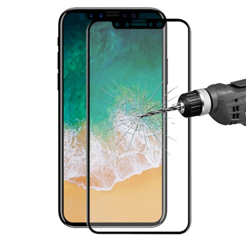 Per iPhone X ENKAY Hat-Prince 0,26mm 9H Durezza superficiale 3D Pellicola per schermo in vetro temperato curvato a prova di esplosione a schermo intero, For X (0.2mm 3D)