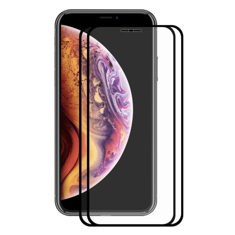 Per iPhone XS Max 2 pezzi ENKAY Hat-Prince 0.2mm 9H 2.5D Pellicola in vetro temperato a schermo intero, For XS Max