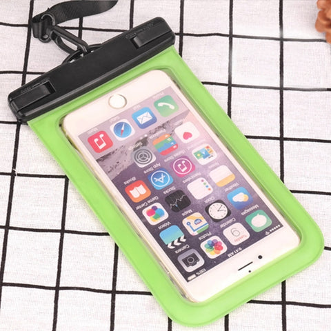 borsa-impermeabile-universale-ipx8-in-pvc-trasparente-con-cordino-per-smartphone-inferiori-a-63-pollici - immagine 2