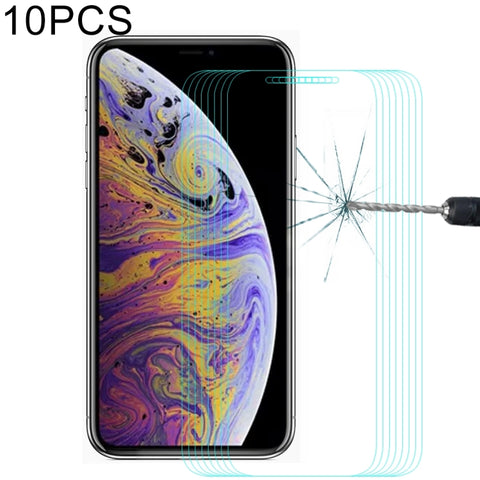Per iPhone 11 Pro Max / XS Max 10 pezzi ENKAY Hat-Prince 0,26mm 9H 2,5D Pellicola in vetro temperato, For XS Max (10 PCS)