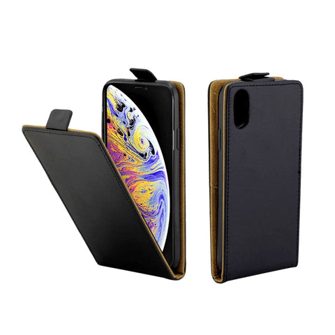 Per iPhone XS Max Custodia in pelle TPU con vibrazione verticale stile business con slot per schede, For XS Max