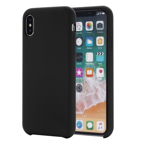 Per iPhone XS Max Cover posteriore protettiva in silicone liquido a copertura totale con quattro angoli, For XS Max, For XS Plus, XS Max