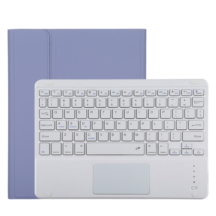 TG11BC Custodia tablet staccabile in pelle microfibra Bluetooth con tastiera bianca per iPad Pro 11 pollici (2020), con touchpad, slot per penna e supporto, White Keyboard