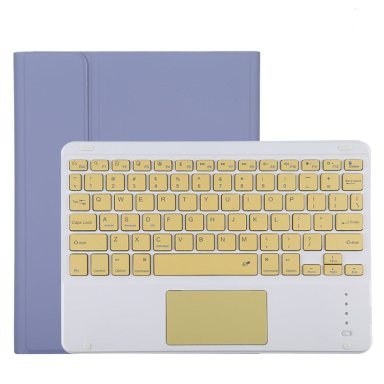 TG11BC Custodia tablet staccabile in pelle microfibra Bluetooth con tastiera gialla per iPad Pro 11 pollici (2020), con touchpad, slot per penna e supporto, Yellow Keyboard
