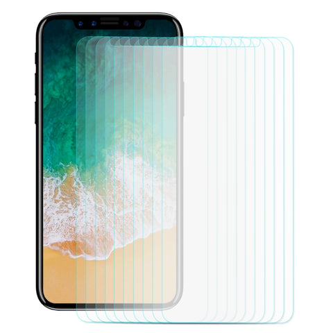 Per iPhone X 10 pezzi ENKAY 0,26 mm 9H Durezza 2,5D Pellicola per schermo in vetro temperato curvo, For X(0.26mm)