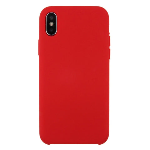 Per iPhone X / XS Custodia protettiva in silicone liquido di colore puro + custodia protettiva antigoccia per PC, iPhone X, For X, X
