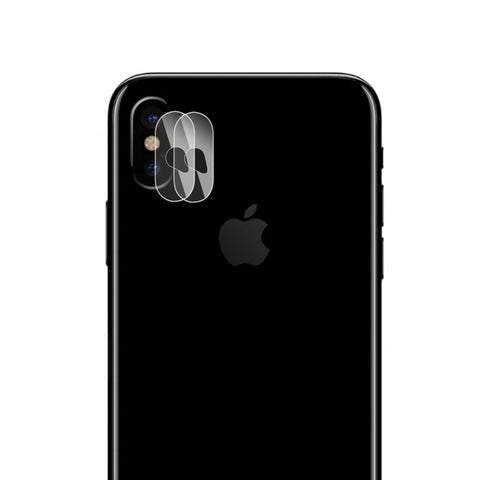 Per iPhone X 2 pezzi ENKAY Hat-Prince 0.2mm 9H Durezza 2.15D Curvo antideflagrante Protezione per obiettivo fotocamera posteriore Pellicola protettiva in vetro temperato, iPhone X with Hole (2 PCS)