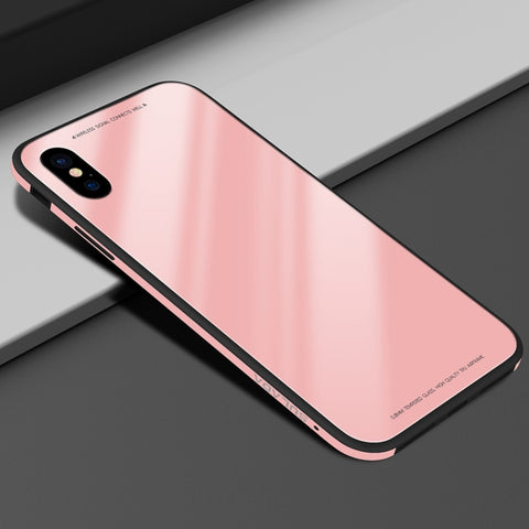 Per iPhone XS Max Custodia in vetro temperato con struttura in metallo SULADA, iPhone XS Max, For XS Max