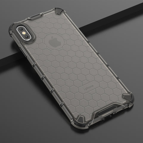Per iPhone XS Max Custodia protettiva antiurto per PC a nido d'ape + TPU, For iPhone XS Max