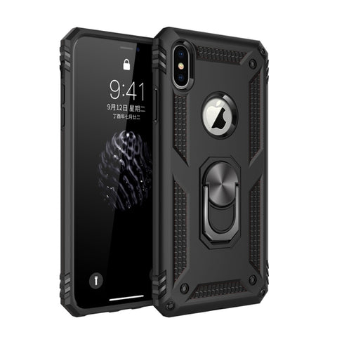 Per iPhone XS Max Armor Custodia protettiva antiurto in TPU + PC con supporto per rotazione di 360 gradi, For iPhone XS Max