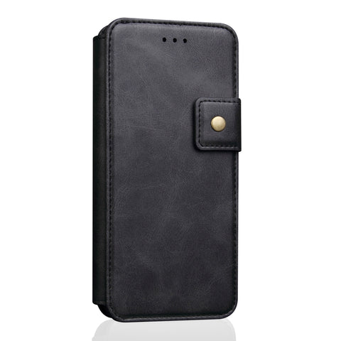 Per iPhone XS Max Custodia in pelle di vacchetta con texture ad assorbimento magnetico staccabile con vibrazione orizzontale con supporto, slot per carte e portafoglio, For XS Max