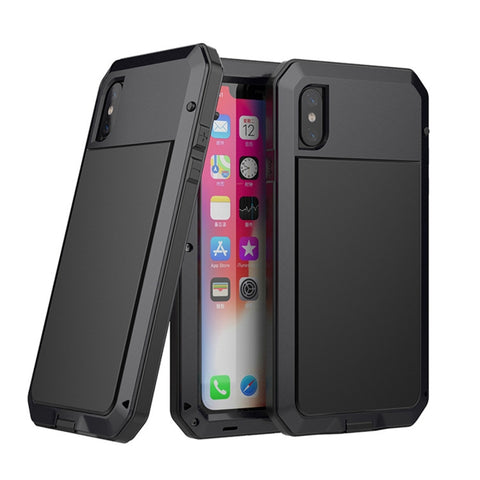 Per iPhone XR Custodia protettiva impermeabile antiurto in metallo, iPhone XR