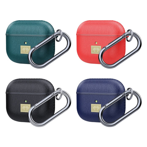Custodia in pelle per AirPods 3 con gancio di sicurezza