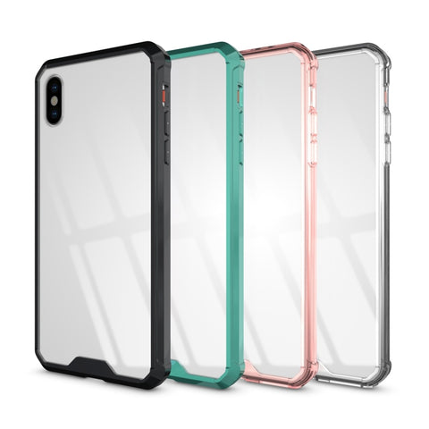 Per iPhone XS Max Custodia con armatura trasparente antiurto in acrilico + TPU, For iPhone XS Max