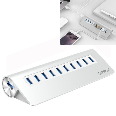 Hub USB 3.0 Orico M3H10-U3-V2 in Alluminio con 10 Porte