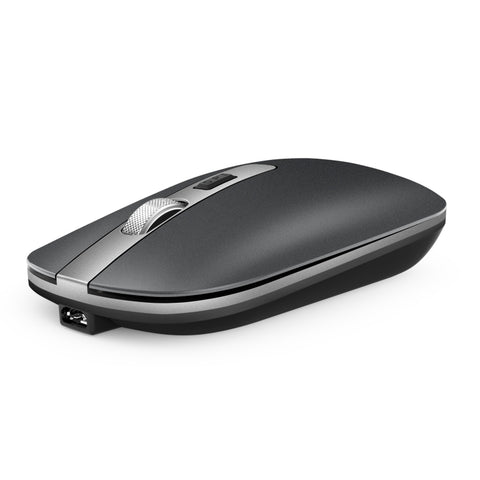 Mouse Wireless Ricaricabile HXSJ M30 con Rotella in Metallo - 2.4G,