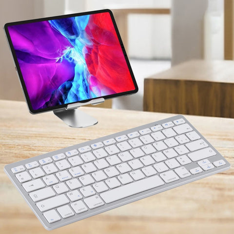 WB-8022 Tastiera Bluetooth wireless ultrasottile per iPad, Samsung, Huawei, Xiaomi, Tablet PC o Smartphone, tasti francesi, French Keys