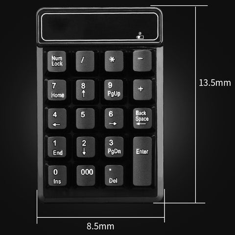 Tastiera numerica wireless 2.4G MC Saite 525RF a 19 tasti