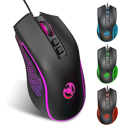 Mouse da gioco cablato HXSJ X100 - 7 pulsanti, 3600 DPI, cavo 1,5 m