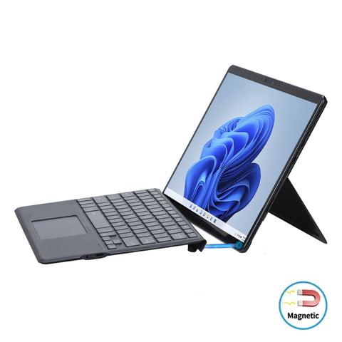Per Microsoft Surface Pro 8 Tablet Custodia in pelle con tastiera Bluetooth retroilluminata colorata con slot per penna, For Microsoft Surface Pro 8