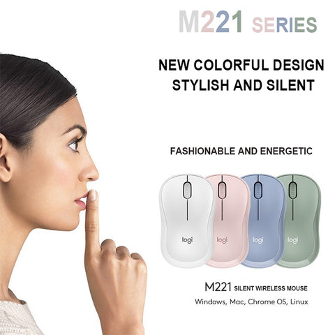 Mouse Wireless Silenzioso Logitech M221 Fashion Edition