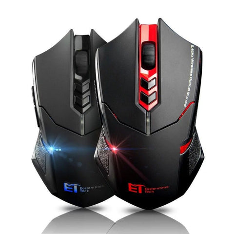 Mouse da gioco wireless ET X-08 - 7 tasti, 2400 DPI,