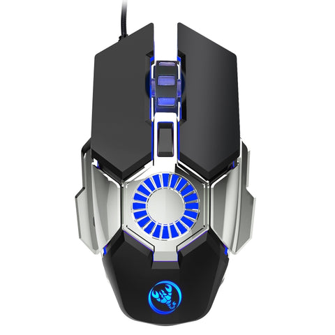 Mouse da gioco cablato HXSJ J700 con illuminazione RGB e funzioni