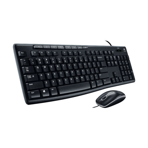 Set tastiera e mouse cablati Logitech MK200
