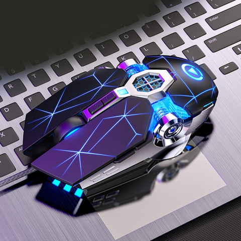 Mouse da gioco cablato YINDIAO con luce RGB regolabile e 3200 DPI -