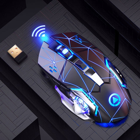 Mouse da gioco wireless ricaricabile YINDIAO A4, silenzioso e