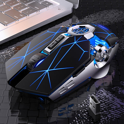Mouse da gioco wireless ricaricabile YINDIAO A7 con luce RGB e 7