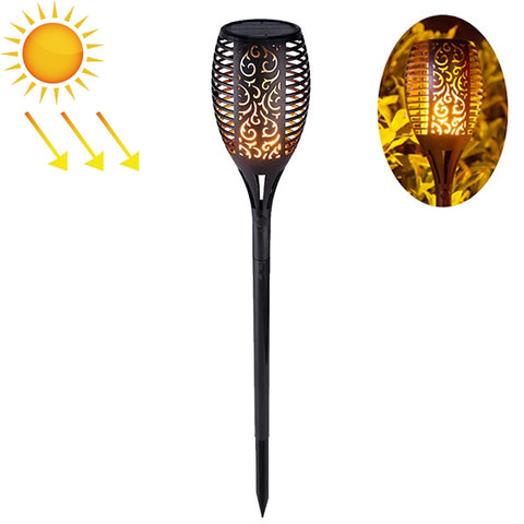 Torcia da giardino con luce solare da giardino a 96 LED, luce a fiamma solare