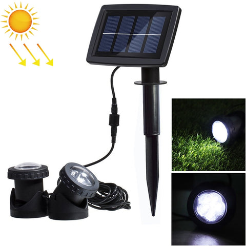 Proiettore subacqueo solare impermeabile per esterni a due teste LED, Two Heads