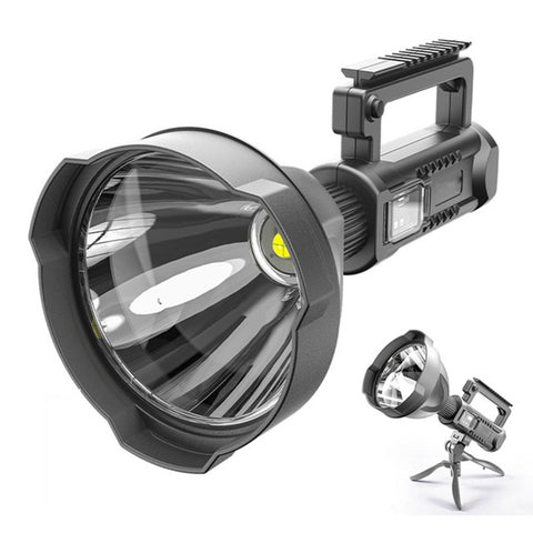 W590 P50 Torcia LED potente ricaricabile da 10 W Proiettore per esterni a 4 modalità con treppiede, W590 P50