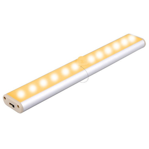 2W 12 LED Bianco caldo Ampio schermo Sensore intelligente del corpo umano Luce LED per corridoio, versione con ricarica USB, 2W 12 LEDs Warm White - Novalix Store