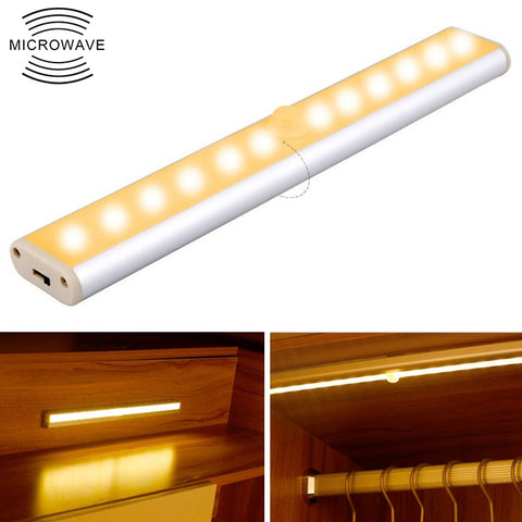 2W 12 LED Bianco caldo Ampio schermo Sensore intelligente del corpo umano Luce LED per corridoio, versione con ricarica USB, 2W 12 LEDs Warm White - Novalix Store