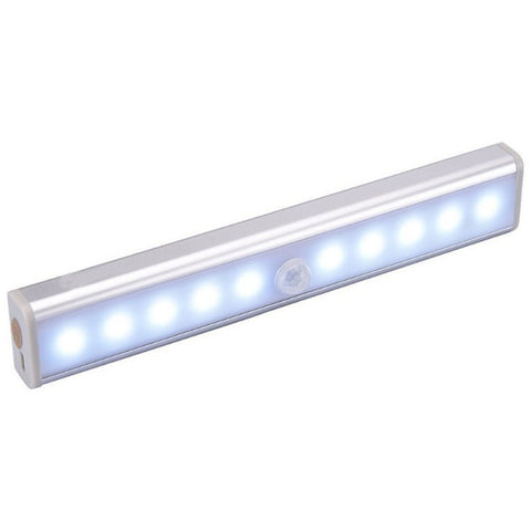 1.8W 10 LED Luce bianca Ampio schermo Sensore intelligente del corpo umano Luce LED per armadietto del corridoio, Versione a batteria, 1.8W 10 LEDs White (Battery Version) - Novalix Store