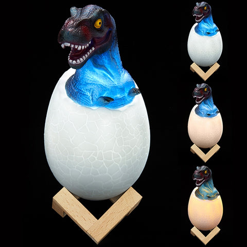 Luce Notturna 3D Decorativa Tirannosauro - Versione a 3 Colori