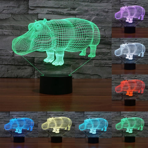 Lampada da Scrivania Creativa a 7 Colori - Luce Notturna Rhino Style
