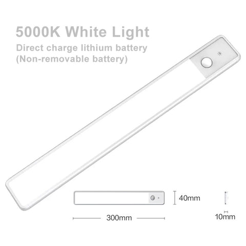 Sensore di luce wireless Xiaomi Youpin EZVALO 1W + luce del sensore del corpo umano, luce bianca 5000K, lunghezza 30 cm, 30cm 5000K White Light