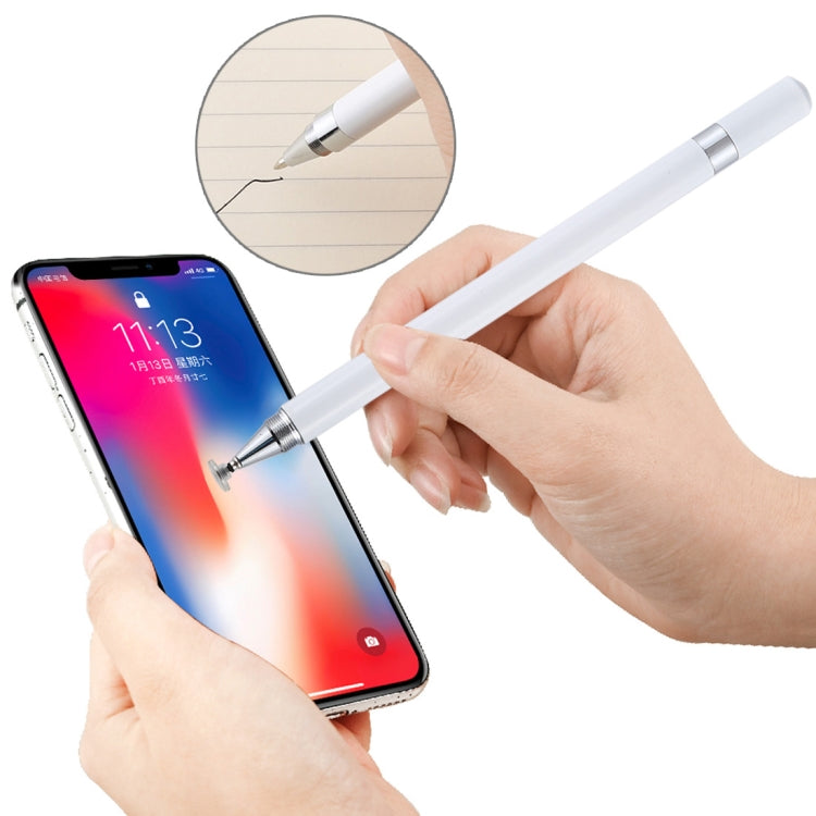 Strumenti di scrittura di cancelleria 2 in 1 Penna a sfera in metallo Penna stilo touch screen capacitivo per telefoni, tablet