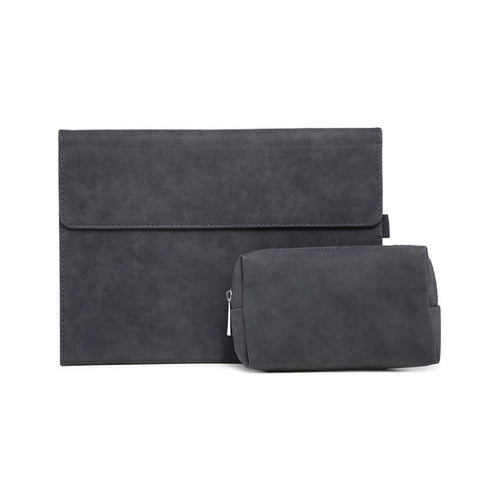 Per Microsoft Surface Pro 7/7+ Custodia in pelle con vibrazione orizzontale magnetica in pelle di pecora sudafricana + Borsa per alimentatore con slot per penna e supporto, Case + Power Supply Bag