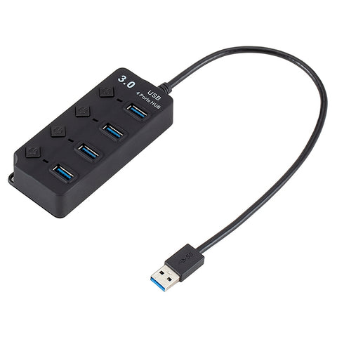 Hub USB 3.0 ad alta velocità a 4 porte con switch per PC e laptop