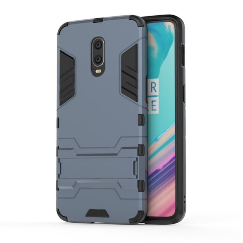 custodia-antiurto-in-pc-tpu-per-oneplus-6t-con-supporto-for-oneplus-6t - immagine 1