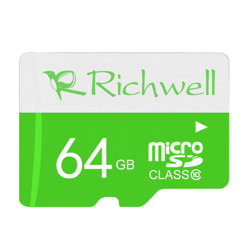 Scheda di memoria Richwell Micro SD (TF) ad alta velocità classe 10 da 64 GB, 64GB